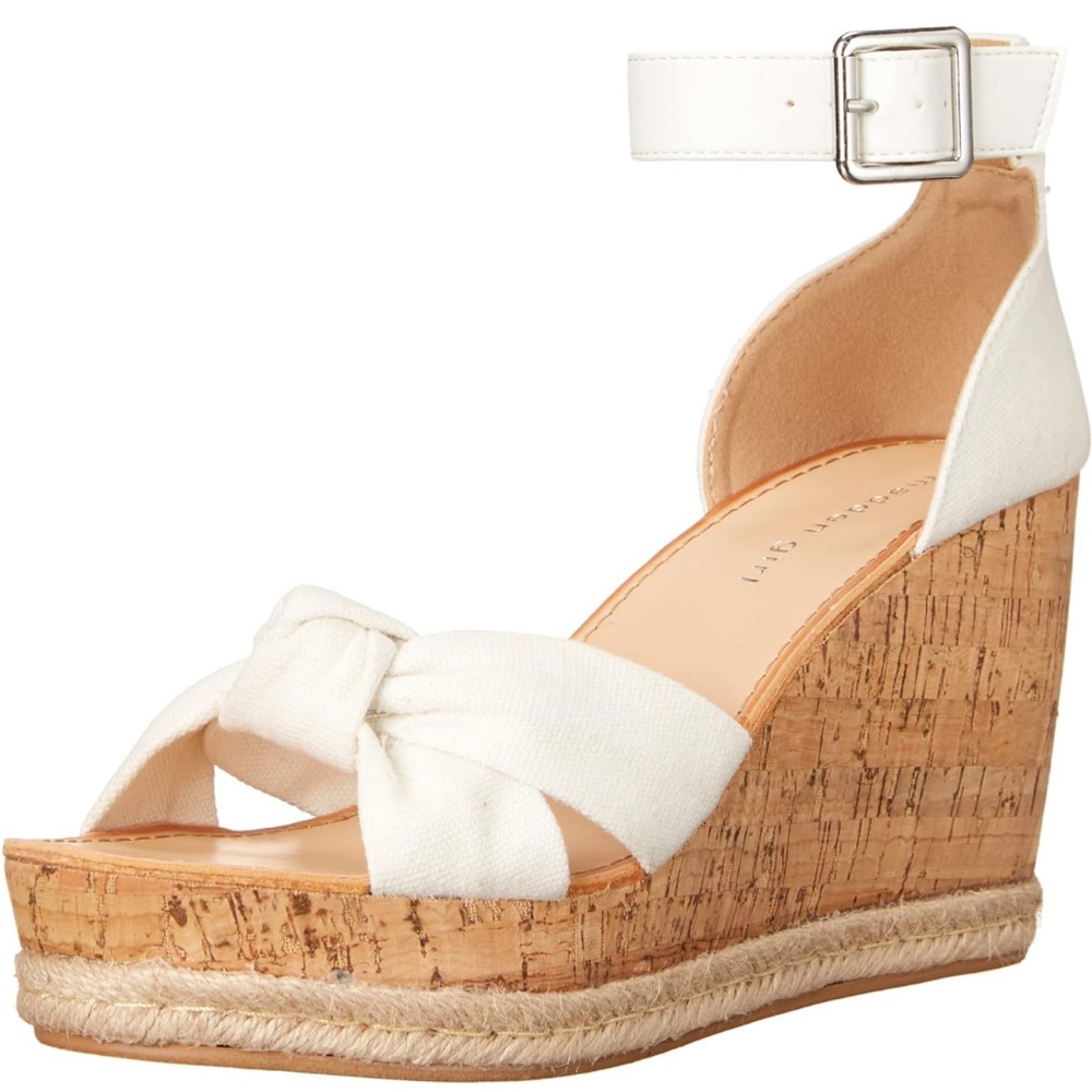 White Madden Girl Colette wedges - size 7